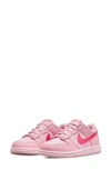 Nike Kids' Dunk Low Basketball Sneaker In Soft Pink/ Pink/ Hyper Pink