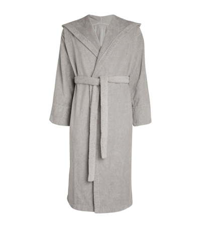 Abyss & Habidecor Cotton Capuz Twill Robe In Silver