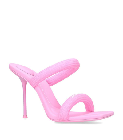 Alexander Wang 105mm Julie Tubular Webbing Sandals In Pale Pink