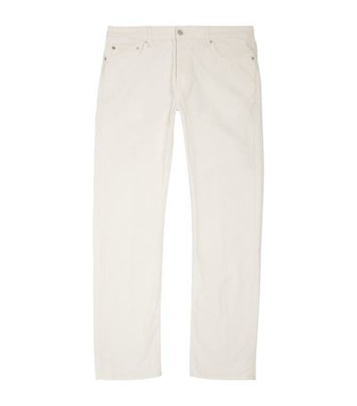 Officine Generale James Straight-leg Cotton-corduroy Trousers In White