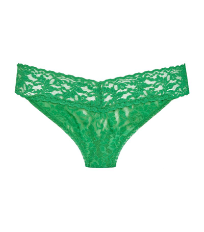 Hanky Panky Signature Lace Original Rise Thong In Grassland