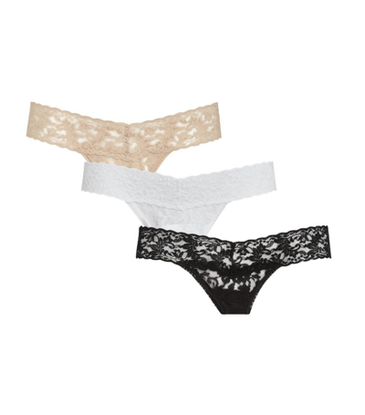 Hanky Panky Low-rise Thong (pack Of 3) In Multi