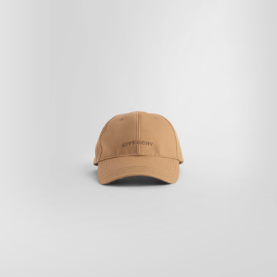 Givenchy Sand Logo-embroidered Cotton Cap In Beige