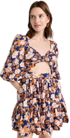 Amur Medina Mini Dress In Twilight Blue Floral