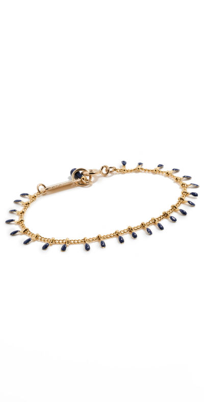 Isabel Marant Casablanca Beaded Chain Bracelet In Gold/black