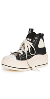 R13 Kurt Glittered Platform Sneakers In Black