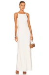 Nili Lotan Annette Jersey Column Gown In Ivory