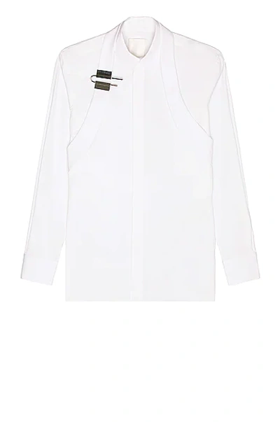 Givenchy Contemporary Fit Shirt With U Lock Harness In White