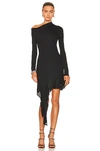 HELMUT LANG SCALA DRAPE MINI DRESS