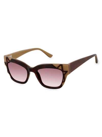 Lamb L. A.m. B. Women's 49mm Clubmaster Cat Eye Sunglasses In Tortoise