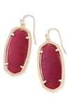 Kendra Scott Elle Filigree Drop Earrings In Maroon Jade/ Gold