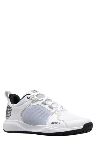 K-swiss Ultrashot 3 Tennis Shoe In White/ Black/ High-rise