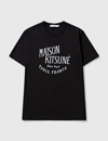 Maison Kitsuné Palais Royal Logo Print Cotton T-shirt In Black