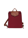 Longchamp Le Pliage Foldable Nylon Backpack In Red
