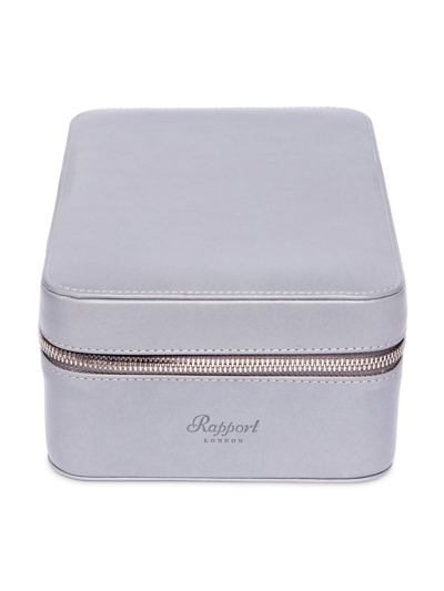 Rapport London Hyde Park Leather Four-watch Case In Grey