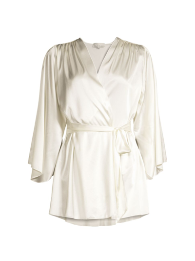 Fleur Du Mal Embroidered Angel-sleeve Robe In White