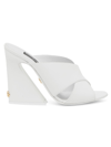 Dolce & Gabbana White Keira 105 Crossover Leather Mules
