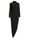 NORMA KAMALI WOMEN'S DRAPED TURTLENECK GOWN