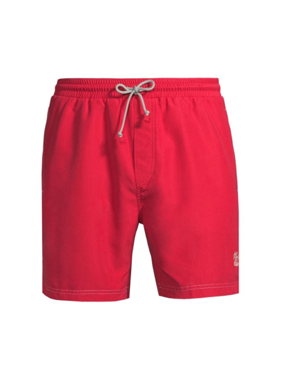 Brunello Cucinelli Drawstring Swim Trunks In Red