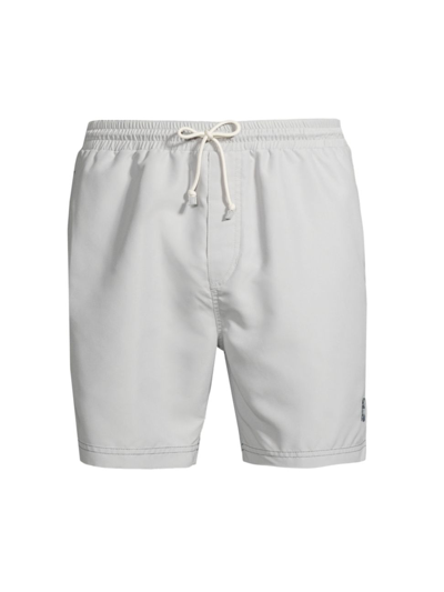 Brunello Cucinelli Drawstring Swim Trunks In Grey