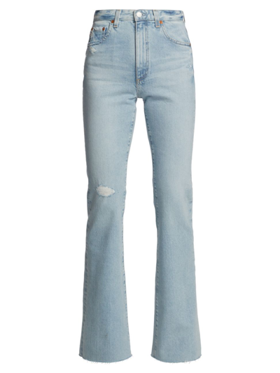 Ag Alexxis High Waist Split Release Hem Bootcut Jeans In Summer Solstice