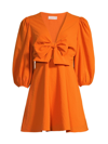 Ted Baker Jozelyn Bow-front Minidress In Orange