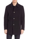 Cole Haan Regular Fit Stretch Wool Coat In Black