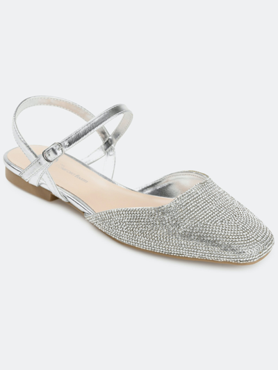 Journee Collection Collection Women's Tru Comfort Foam Narrow Width Nysha Flat In Grey