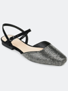 Journee Collection Nysha Rhinestone Embellished Flat In Black