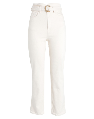 Other Stories &  Woman Jeans Ivory Size 10 Organic Cotton, Recycled Cotton, Elastane In White