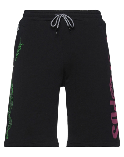 Octopus Man Shorts & Bermuda Shorts Black Size L Cotton