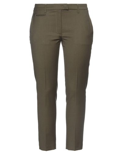 Dondup Woman Pants Military Green Size 32 Virgin Wool, Elastane