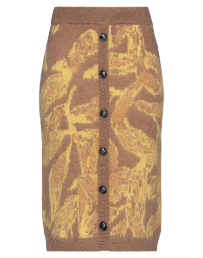 Pinko Midi Skirts In Beige