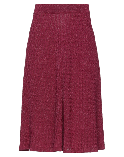 Vicolo Midi Skirts In Garnet