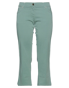 Jacob Cohёn Cropped Pants In Light Green