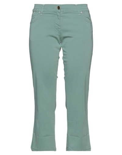 Jacob Cohёn Cropped Pants In Light Green