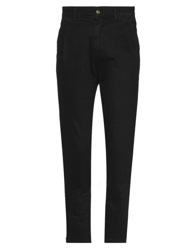 Stilosophy Man Pants Black Size 28 Cotton, Elastane