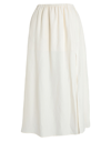 Other Stories &  Woman Midi Skirt Ivory Size 12 Viscose, Linen In White