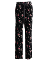Red Valentino Rose-print Elasticated-waist Trousers In Black