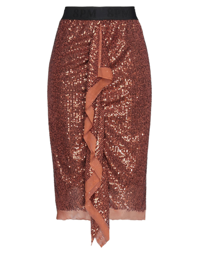 8pm Midi Skirts In Brown