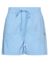 Pinko Woman Shorts & Bermuda Shorts Sky Blue Size 2 Cotton, Polyamide, Elastane In Blue