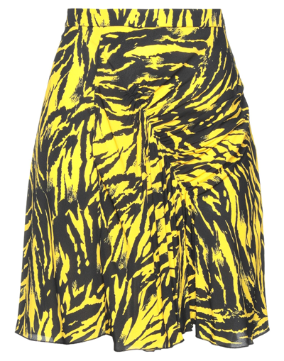 Ndegree21 Midi Skirts In Yellow