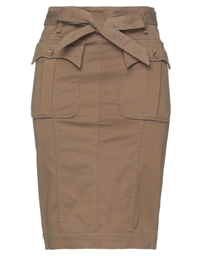 Manila Grace Denim Skirts In Beige