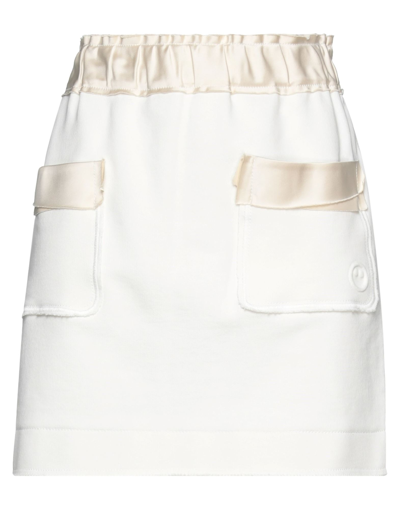 Az Factory Free To Organic Cotton And Seacell-blend Mini Skirt In White