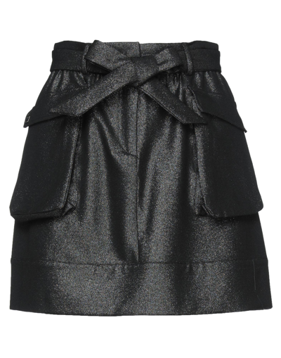 Manila Grace Mini Skirts In Black