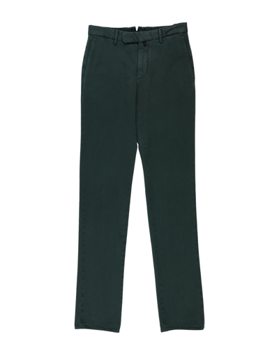 Incotex Mens Blue Cotton Pants In Green