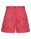 Balmain Woman Shorts & Bermuda Shorts Coral Size 8 Cotton, Elastane In Red