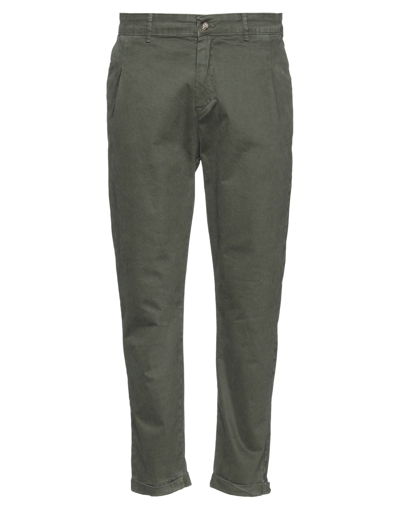 STILOSOPHY STILOSOPHY MAN PANTS MILITARY GREEN SIZE 28 COTTON, ELASTANE