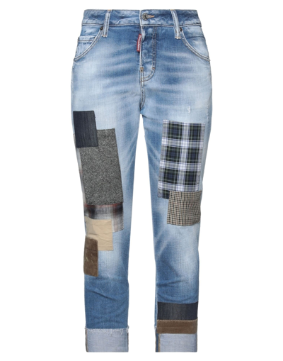 Dsquared2 Denim Cropped In Blue