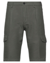 Markup Man Shorts & Bermuda Shorts Military Green Size 34 Cotton, Linen
